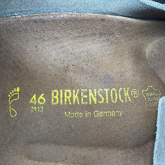 Birkenstock Suede Leather Sandals Arizona Style Gray Size 46 M13 Made in Germany - Picture 7 of 7